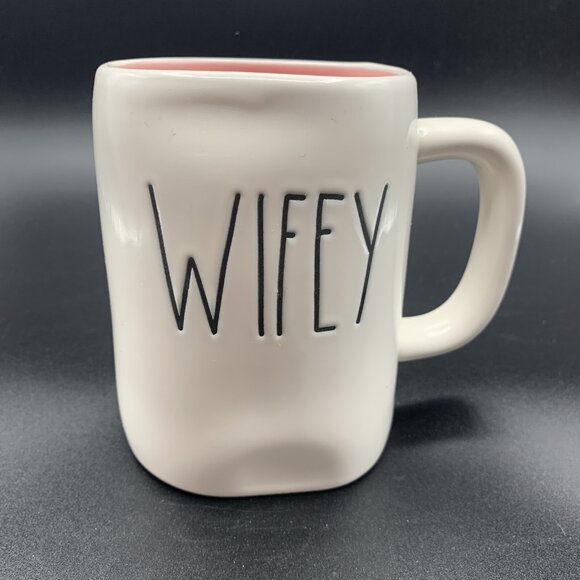 Rae Dunn Artisan Collection by Magenta 'Wifey' Mug Black on White - Picture 1 of 5